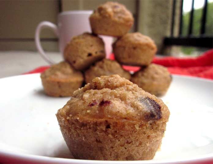 Almond Butter Quinoa Oat Mini Muffins