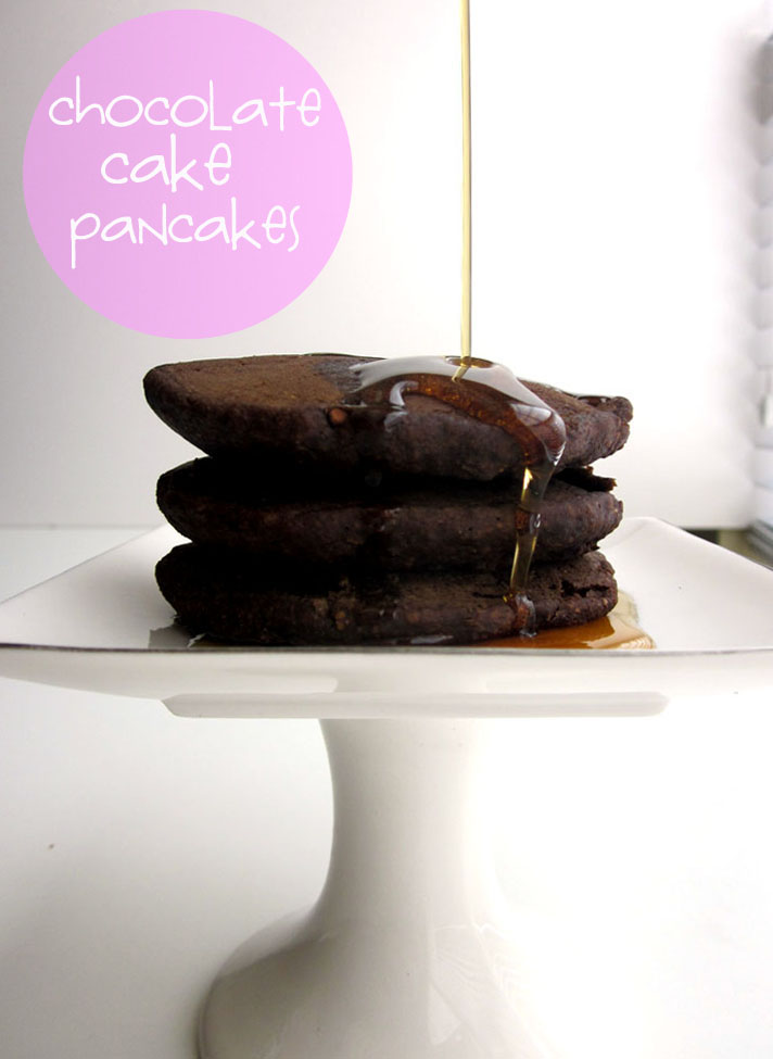 Chocolate cake pancakes