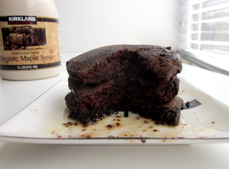 Chocolate cake pancakes