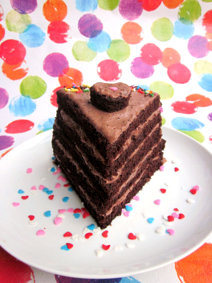 How to make a single slice of layer cake