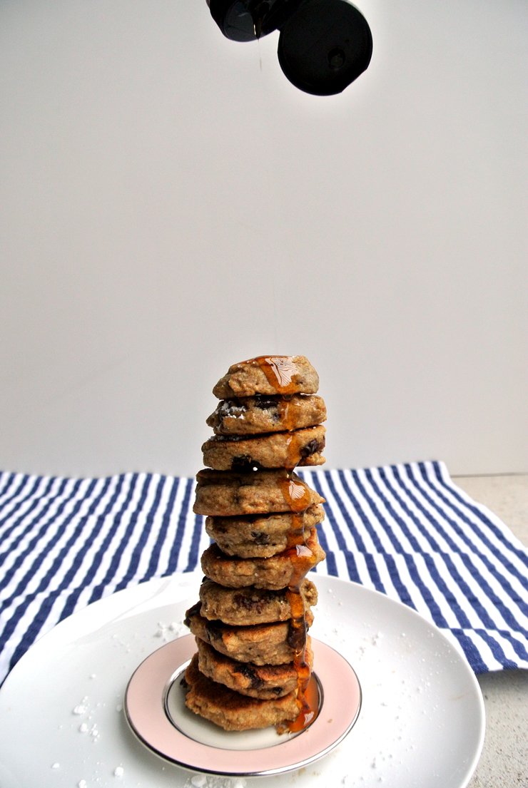 Whole Wheat Chocolate Chip Silver Dollar Pancakes
