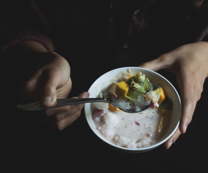 Eat it fast. It melts.