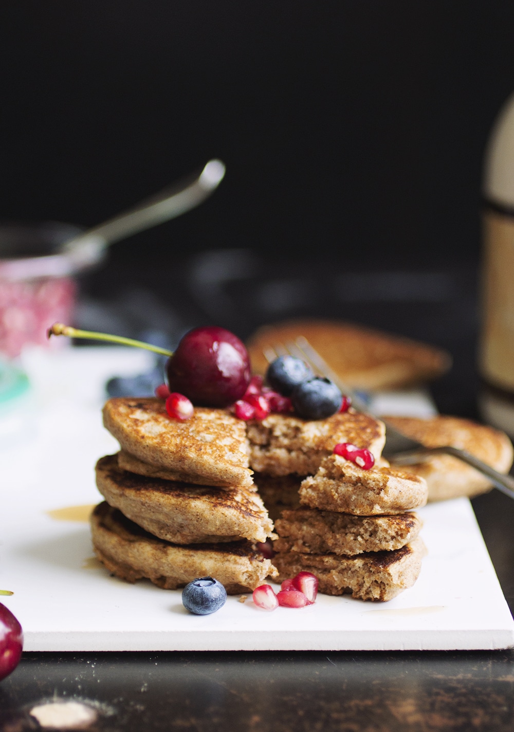 Whole Wheat Aquafaba Pancakes // The Pancake Princess