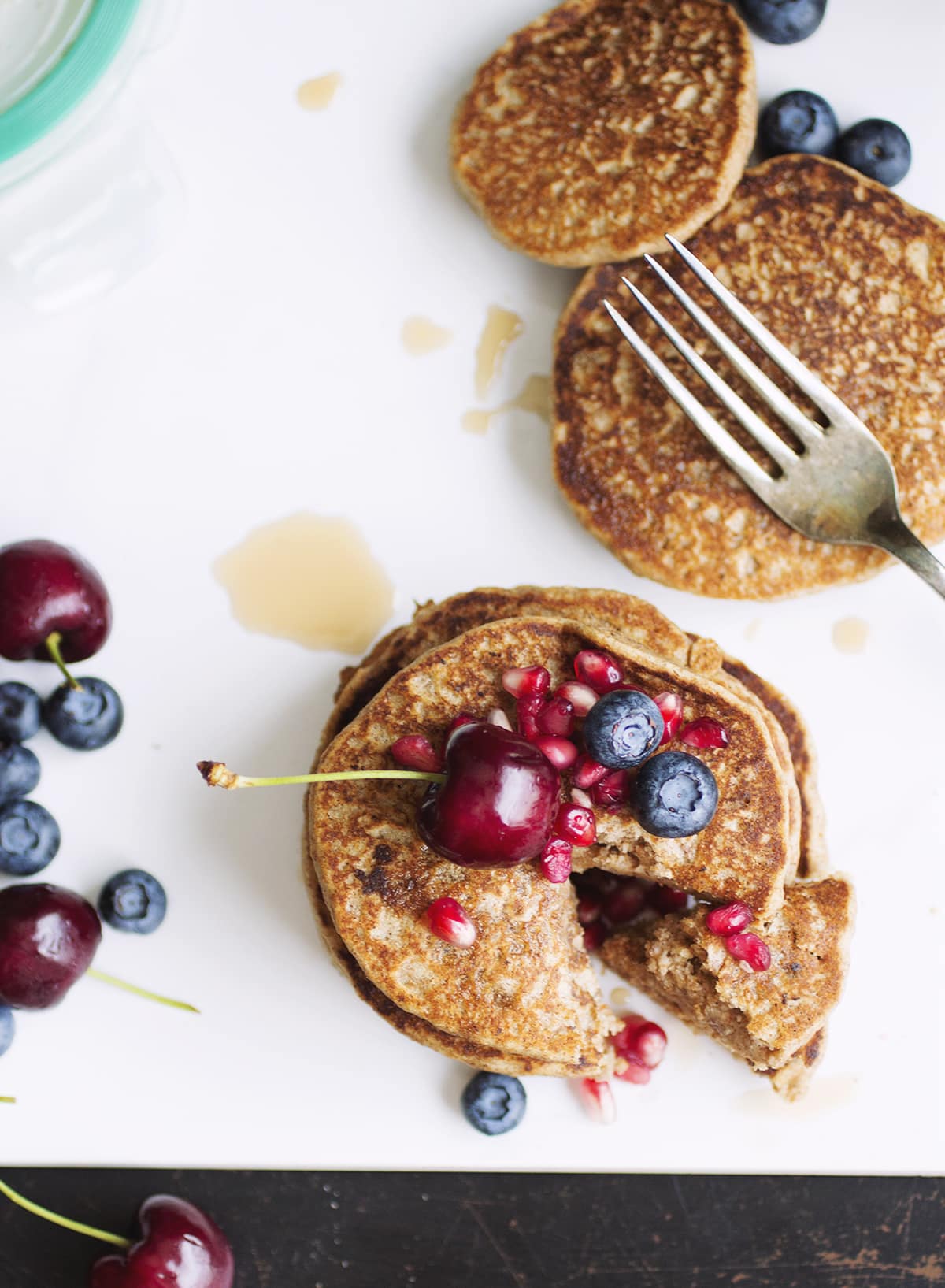 Whole Wheat Aquafaba Pancakes // The Pancake Princess