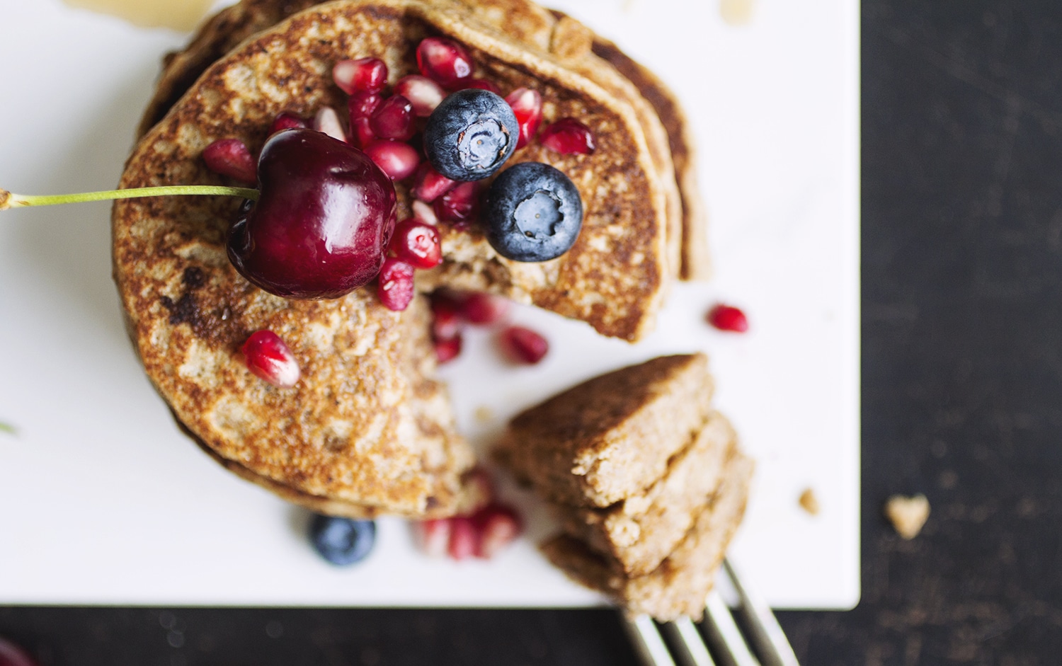 Whole Wheat Aquafaba Pancakes // The Pancake Princess