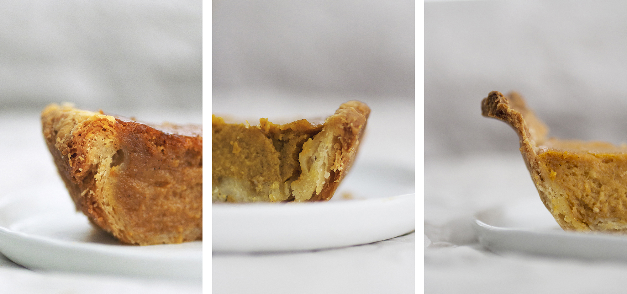 From left to right: Side view of Modern Honey, Four & Twenty Blackbirds, Flour pumpkin pie crusts