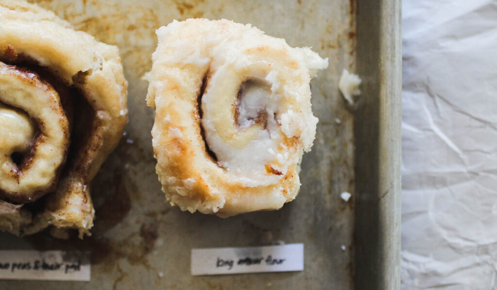King Arthur Baking cinnamon roll.