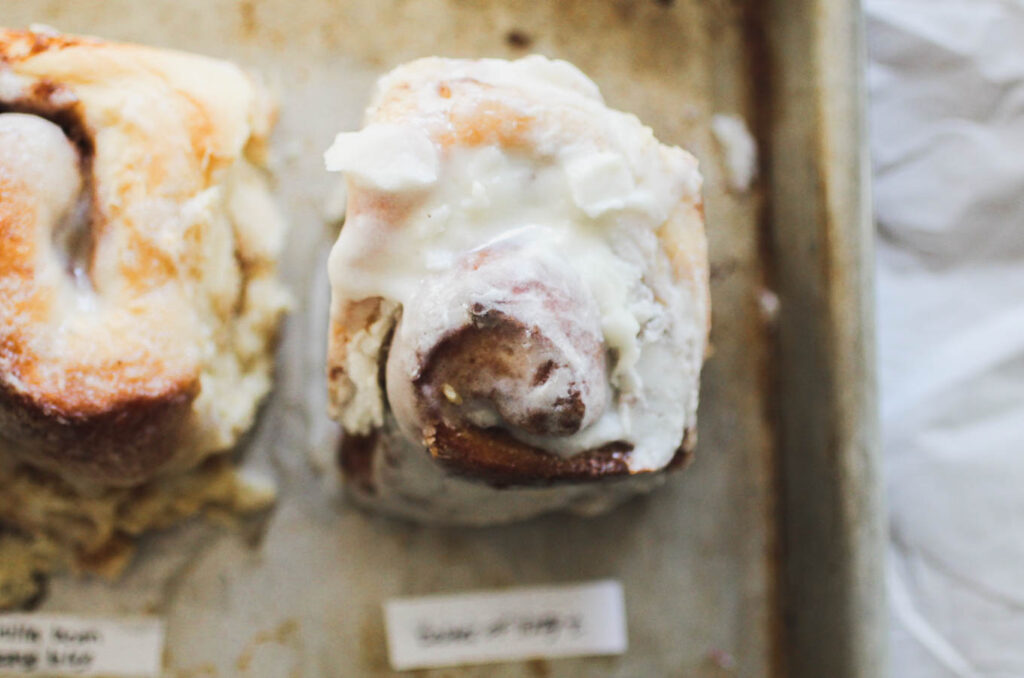 Tastes of Lizzy T cinnamon roll.