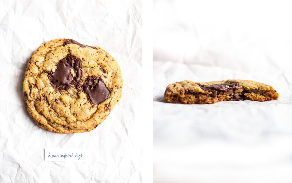 hummingbird high tahini vegan chocolate chip cookie