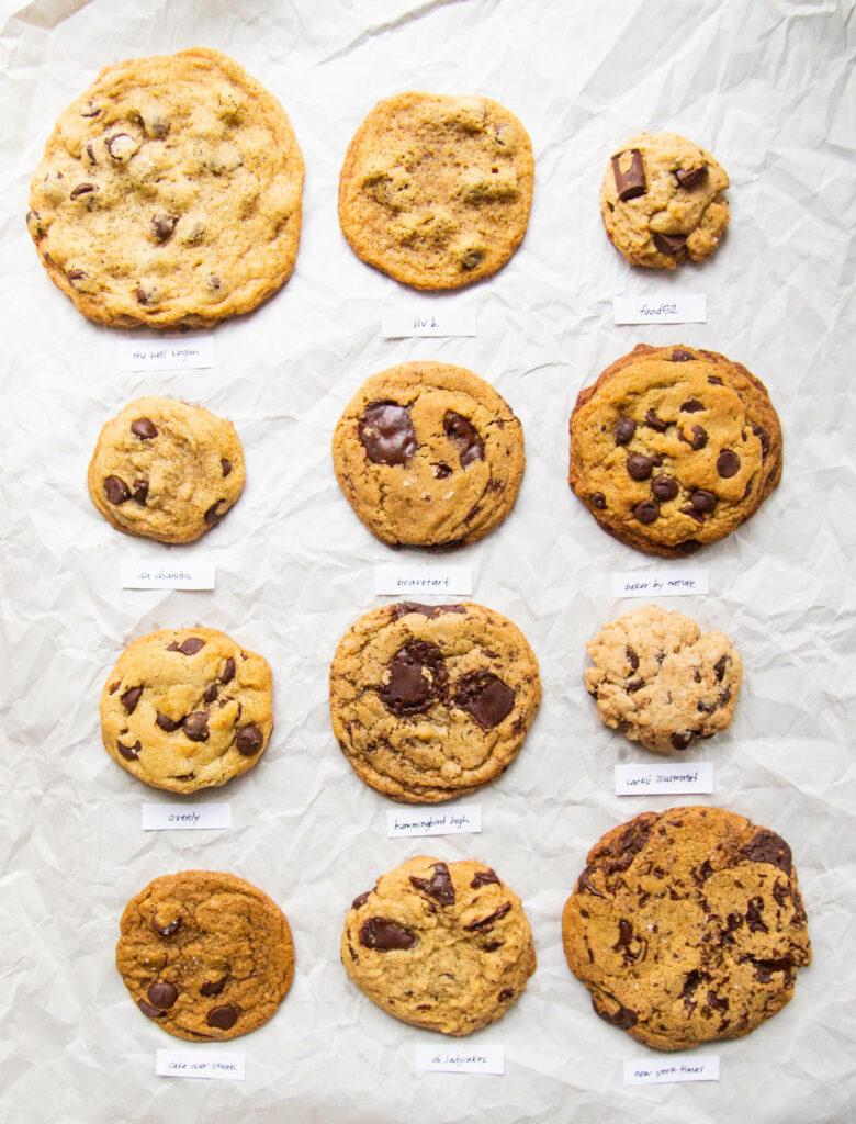 12 vegan chocolate chip cookies