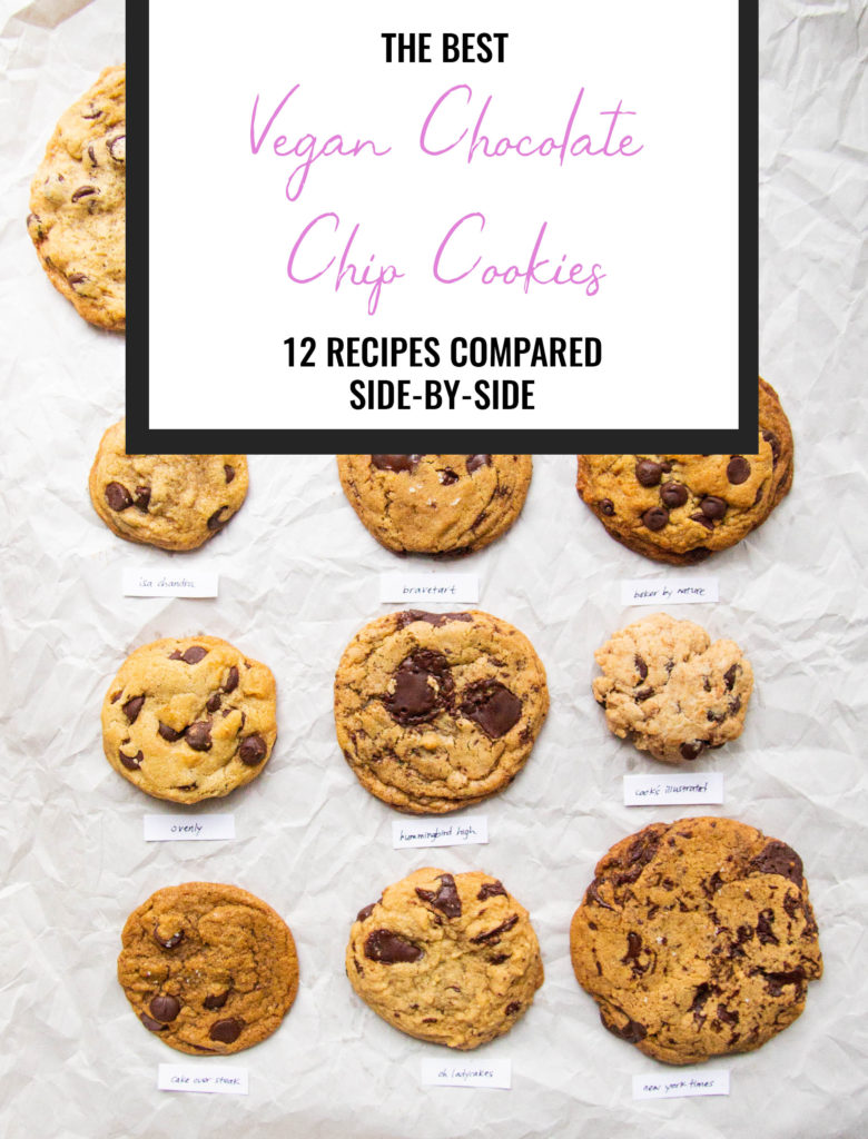 12 vegan chocolate chip cookies