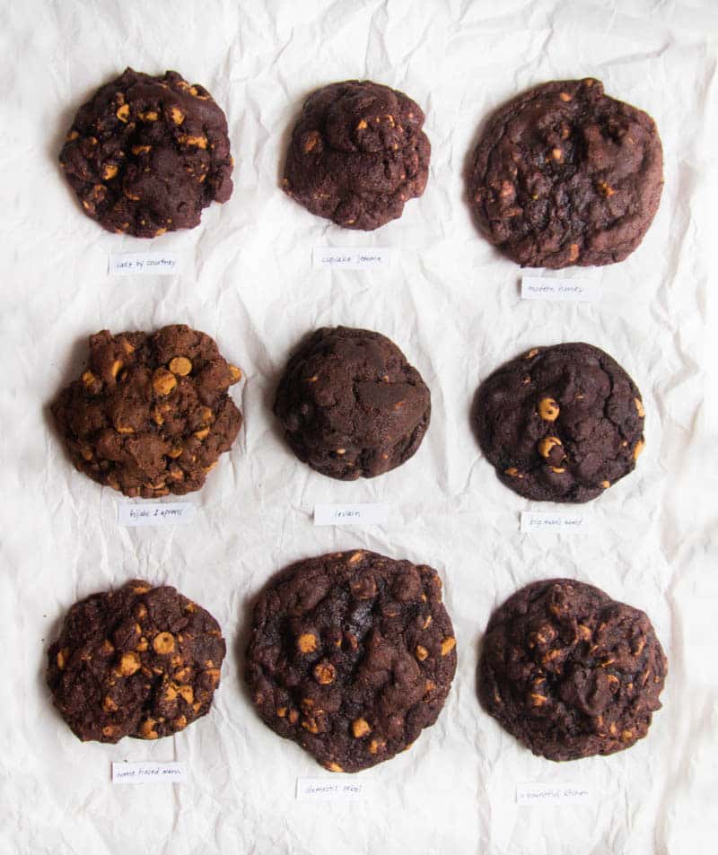 Dark chocolate peanut butter cookies