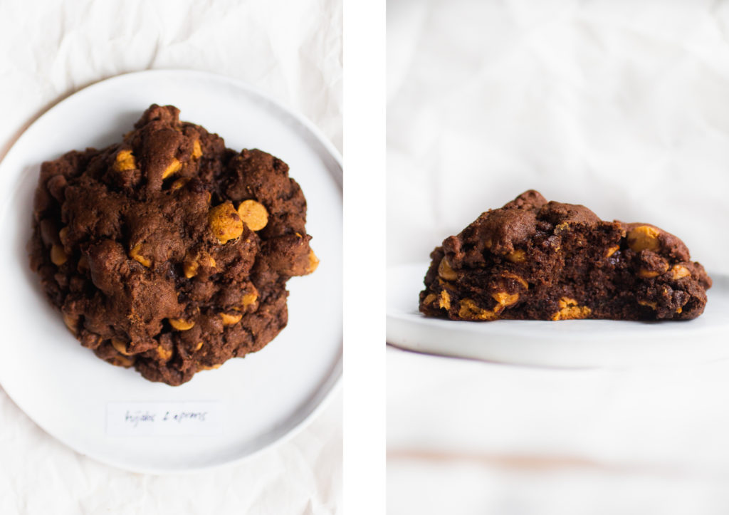 levain dark chocolate peanut butter cookie hijabs and aprons