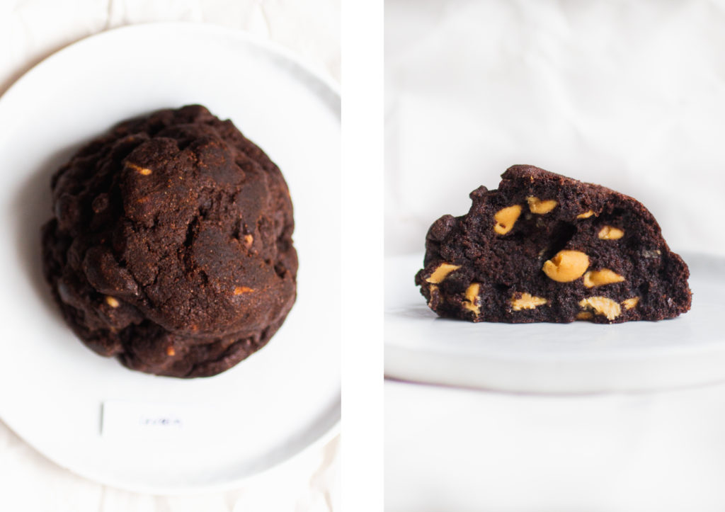 levain dark chocolate peanut butter cookie original