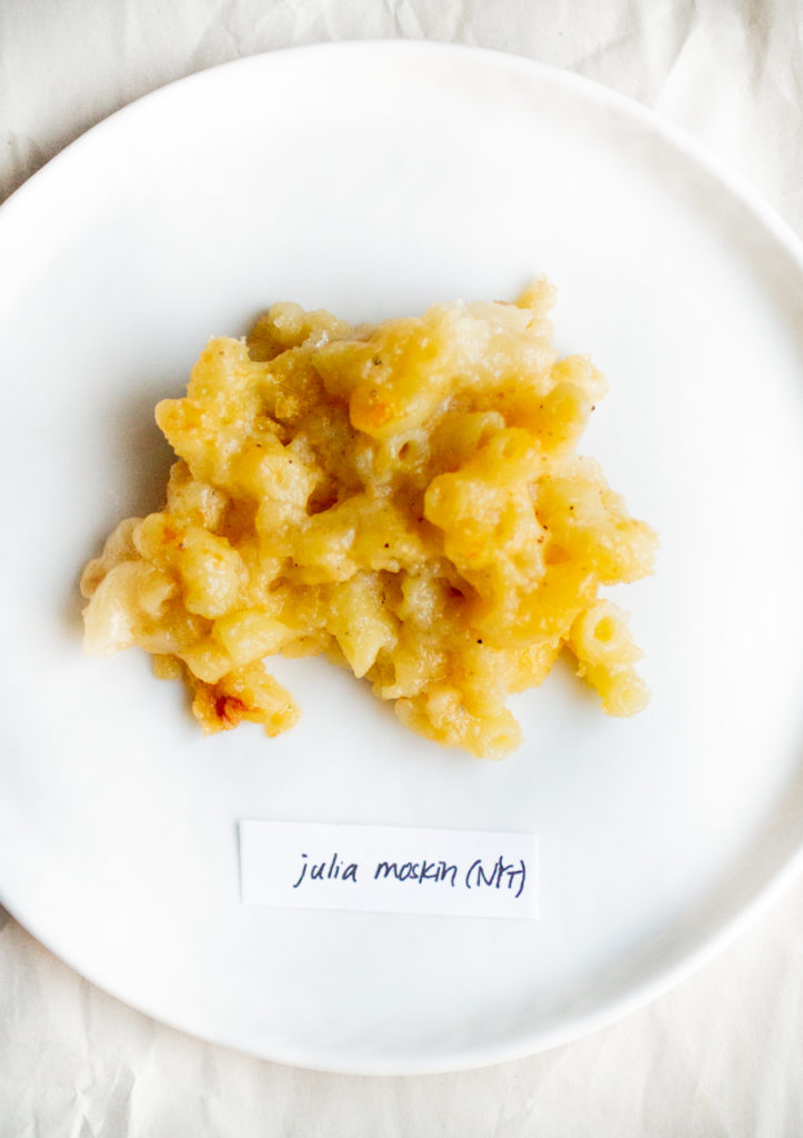 Julia Moskin Mac and cheese on a white plate