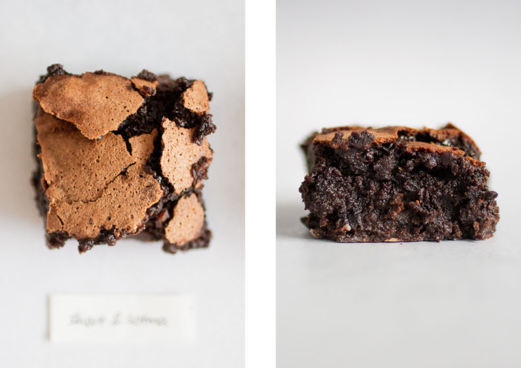 short and sotma vegan brownies.