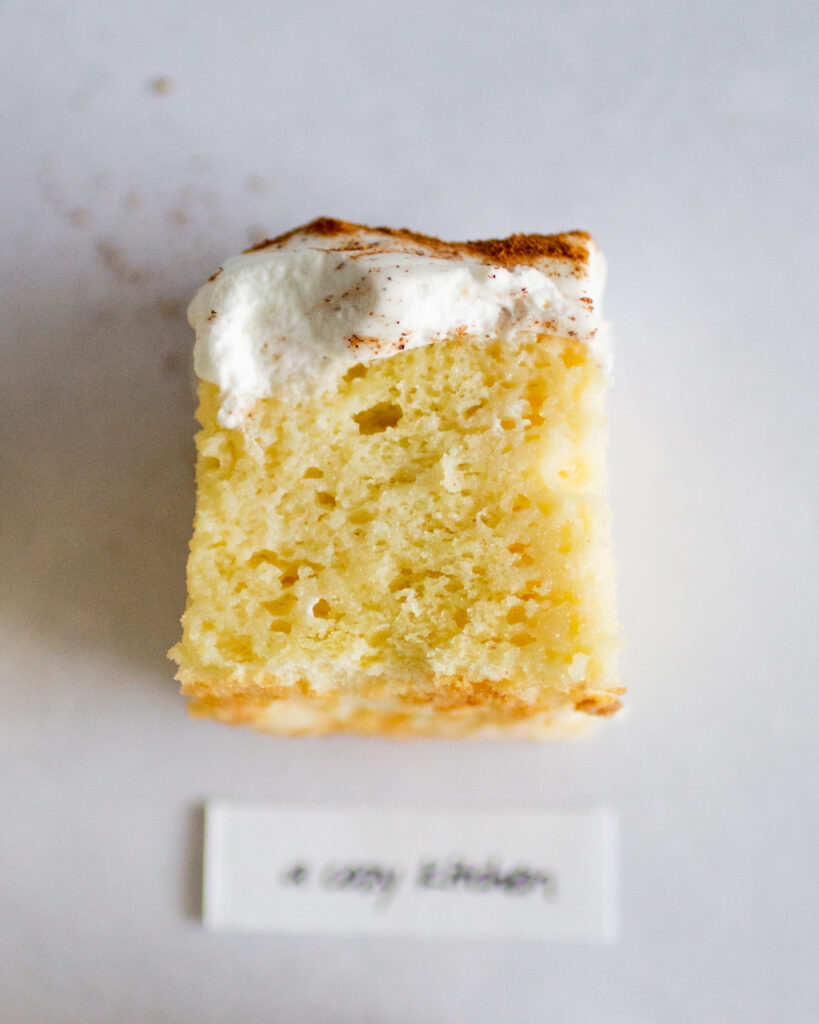 A Cozy Kitchen tres leches cake.