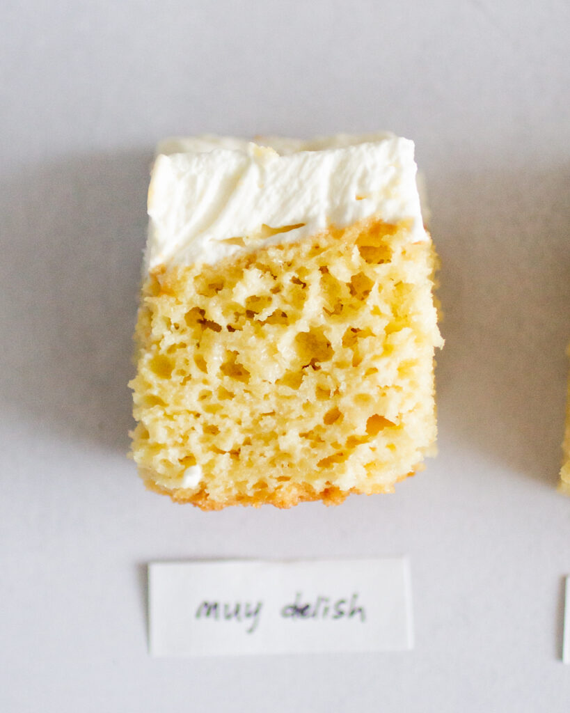 Muy Delish tres leches cake.