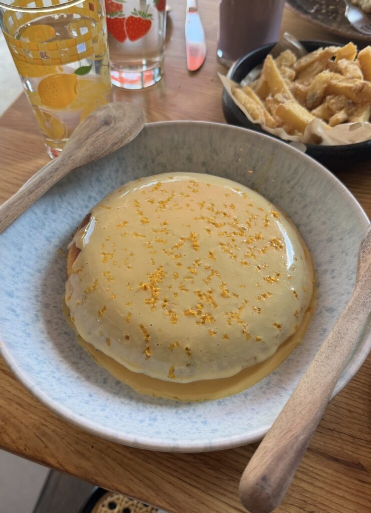 Salted egg pancake from Naks in NYC.