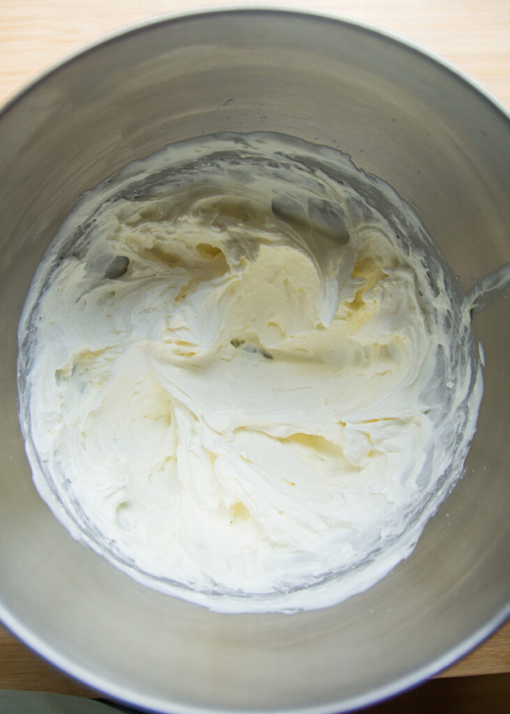 Whipped cream in a bowl.